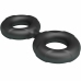 Crazy Bull Radwan Model 19 Double Silicone Adjustable Ring, Black