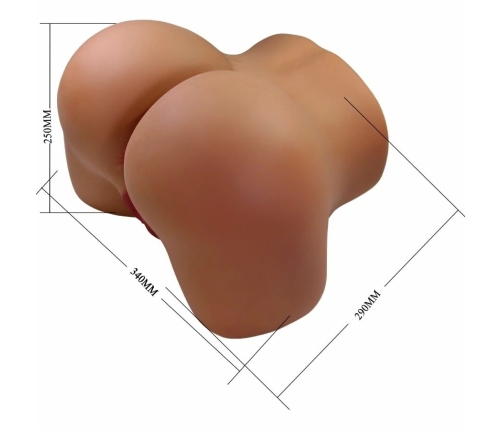 CRAZY BULL - WENDY TRASERO FEMENINO REALISTA VIBRADOR & SUCCIONADOR CON SONIDO 11 KG