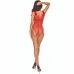 PASSION BS109 Red Butterfly Bodystocking - Elegant Openwork Design