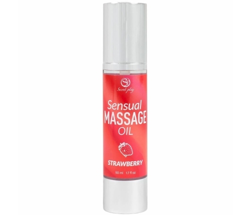 Secretplay Strawberry Massage Oil 50ml - Airless Pump & Nourishing Formula