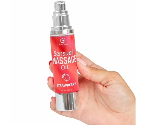 Secretplay Strawberry Massage Oil 50ml - Airless Pump & Nourishing Formula