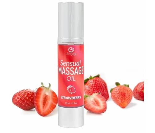 Secretplay Strawberry Massage Oil 50ml - Airless Pump & Nourishing Formula