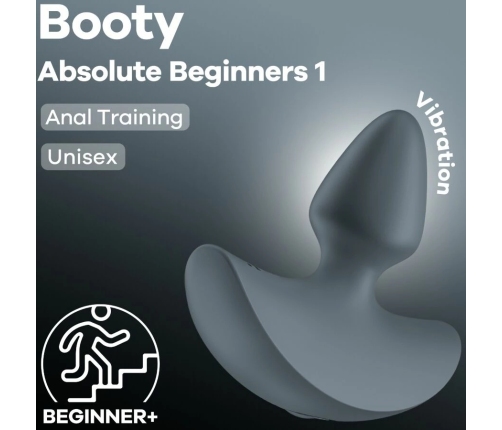 Satisfyer Booty Absolute Beginners 1 Silicone Vibrating Plug 7.5cm Black