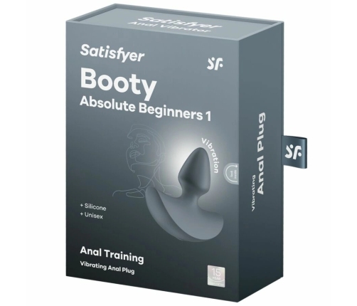 Satisfyer Booty Absolute Beginners 1 Silicone Vibrating Plug 7.5cm Black