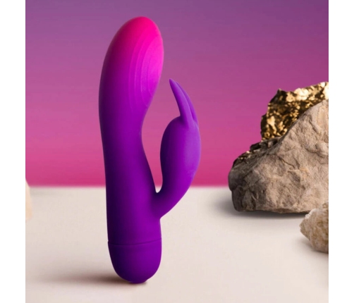 Rocks-Off Glo-Girl Purple Dual Motor Silicone Rabbit 171mm Waterproof