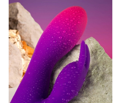 Rocks-Off Glo-Girl Purple Dual Motor Silicone Rabbit 171mm Waterproof