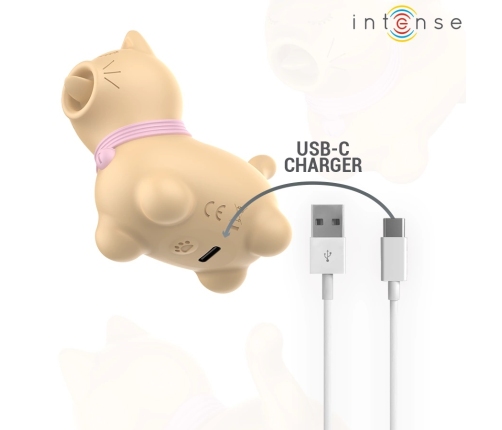 INTENSE Puppy Tongue Rotation Intimate Massager Yellow USB Rechargeable