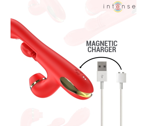 Intense Katy Red Multi-Function Intimate Massager 4 Interchangeable Heads