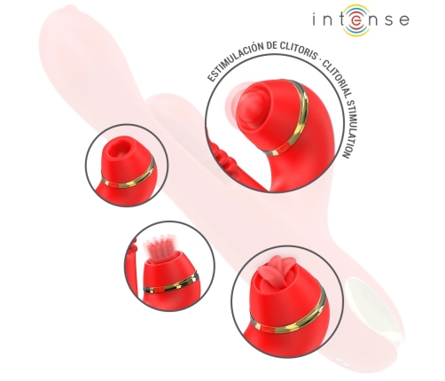 Intense Katy Red Multi-Function Intimate Massager 4 Interchangeable Heads