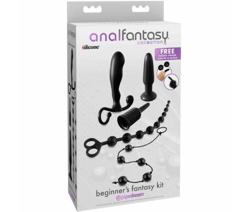 Pipedream Anal Fantasy Elite Beginner Kit Black - 5-Piece Starter Set