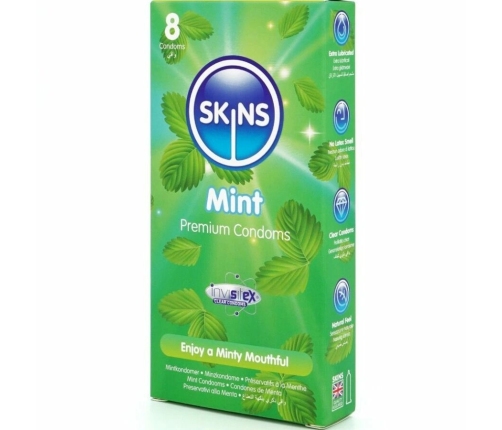 Skins Mint Premium Ultra-Thin Latex Protection Pack 8 pcs