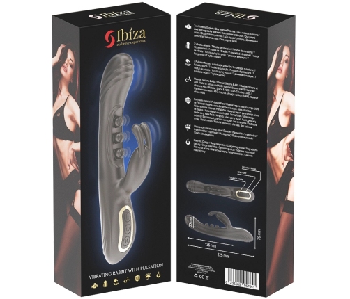 IBIZA Vibrating Rabbit Dual Motor Pulsating System Purple 225mm