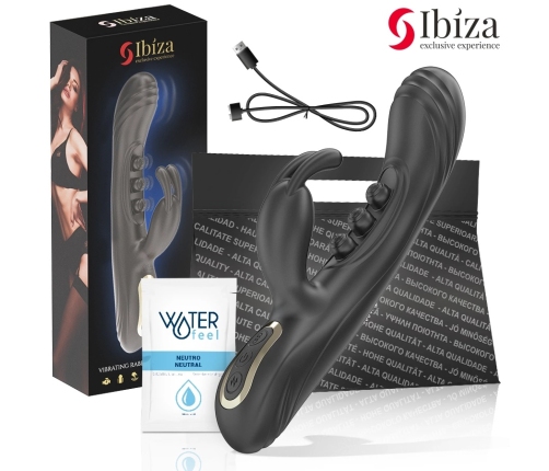 IBIZA Vibrating Rabbit Dual Motor Pulsating System Purple 225mm