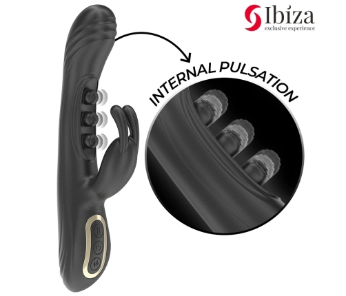 IBIZA Vibrating Rabbit Dual Motor Pulsating System Purple 225mm