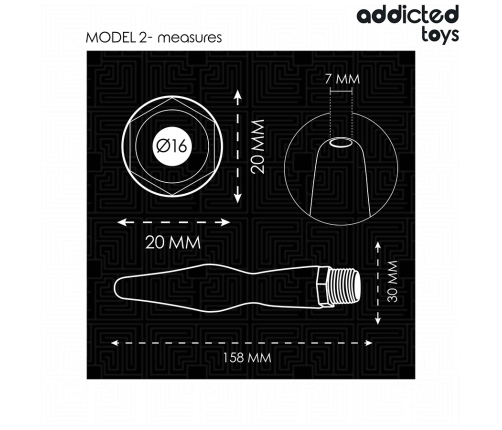 Addicted Toys Model 2 Intimate Hygiene Cleaner with Universal Adapter 158mm