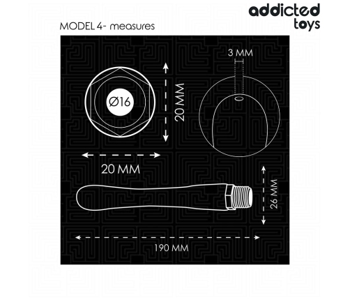 Addicted Toys Model 4 Intimate Hygiene System with Universal Adapter 190mm