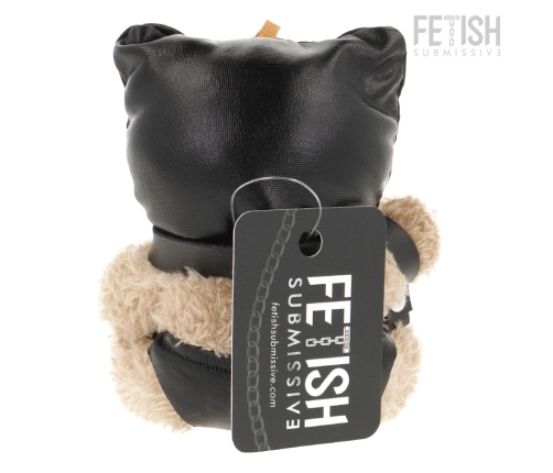 Fetish Submissive Luno Collectible Teddy Bear with Black Mask & Whip