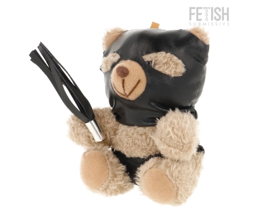 Fetish Submissive Luno Collectible Teddy Bear with Black Mask & Whip