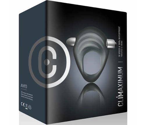 Climaximum Avio Vibrating Intimate Ring with 10 Modes, Waterproof, Black