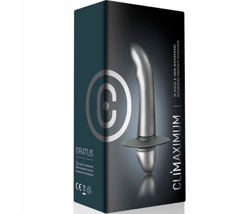 Climaximum Gratus Prostate Massager Beginner 10 Modes Waterproof Black