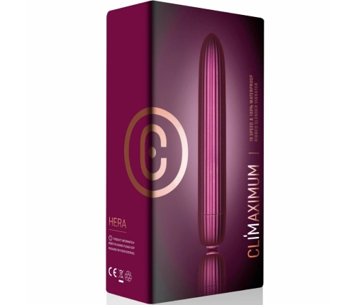Climaximum Hera Ribbed Bullet Vibrator 10 Modes Waterproof Purple