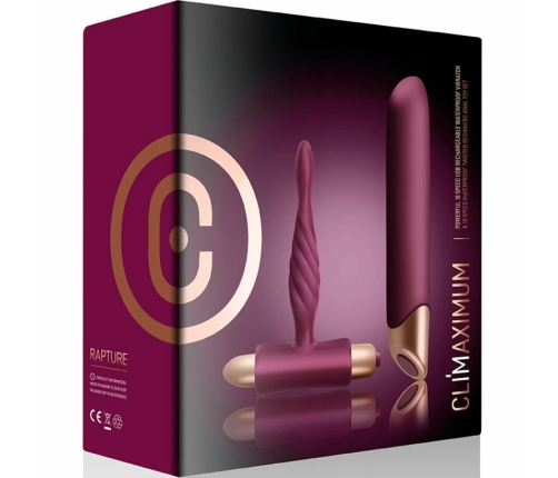 CLIMAXIMUM - RAPTURE KIT VIBRADOR CLÁSICO + PLUG ANAL PRINCIPIANTES
