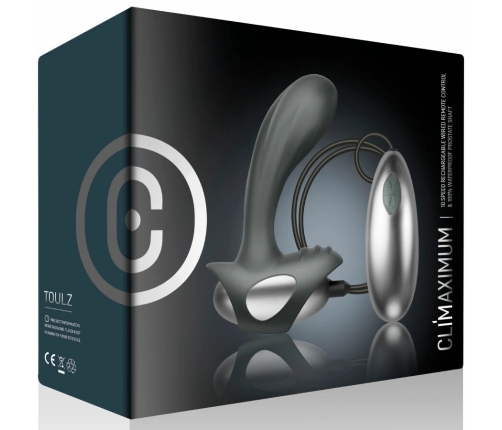 Climaximum Toulz Wired Prostate Stimulator, 10 Modes, Black, 71x118mm