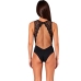PASSION Evalie Bodysuit Black L/XL - Elegant Lace Open Back Design