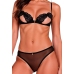 PASSION Intimari Black Lace Bra & Mesh Panty Set S/M - Elegant Design