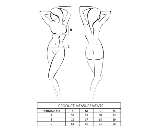 PASSION Intimari Black Lace Bra & Mesh Panty Set S/M - Elegant Design