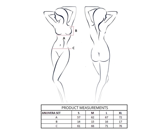 PASSION - ANUVERA SET SUJETADOR + TANGA BLANCO L/XL