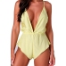 PASSION SENSIE Bodysuit Lemon L/XL - Satin-Effect, Adjustable Straps