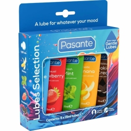Pasante Assorted Flavour Lubricant Set 5x15ml - Water-Based, Vegan