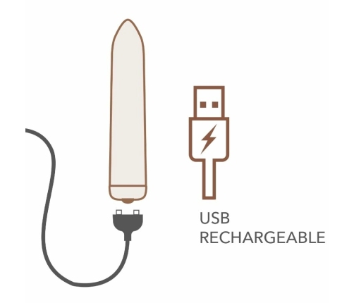 Rocks-Off Golden Rose Rechargeable Compact Vibrating Bullet IPX7 16 Modes