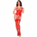 Chilirose CR 4873 Red Corset Set XL - Adjustable Straps & Stockings