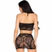 Leg Avenue 81676 Elegant Lace Halter Top & Mini Skirt Set Black One Size