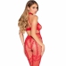 Leg Avenue 89336 Bodystocking Red Polka Dot Mesh One Size