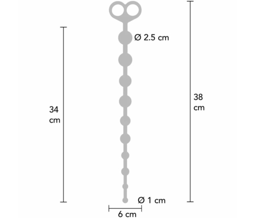 TOYJOY Flexible Silicone Intimate Bead System 34cm Black