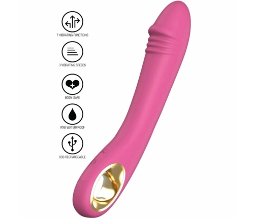 TOYJOY Maia Vibrator - G-Spot Curve, 10 Modes, Silicone, 21 cm, Pink