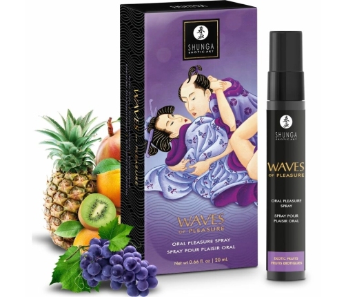 Shunga Waves Oral Spray Exotic Fruits 20ml - Flavored Moisturizing Formula