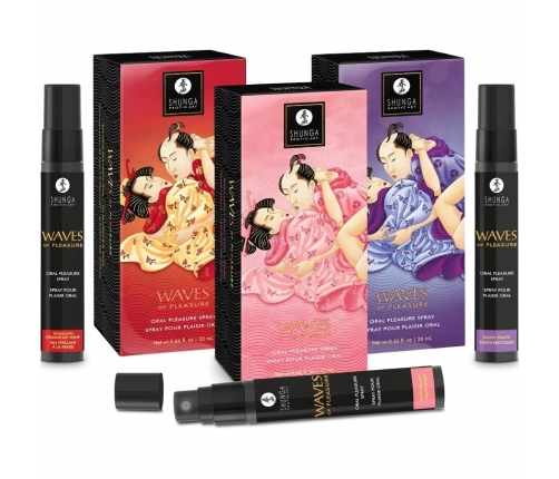 Shunga Waves Pleasure Spray Seductive Strawberry 20ml Refreshing Formula