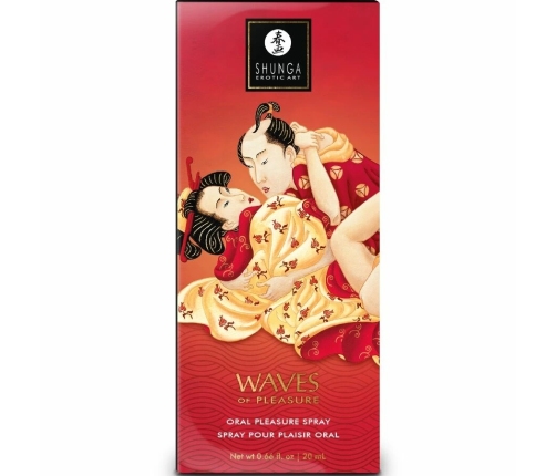 Shunga Waves Pleasure Spray Seductive Strawberry 20ml Refreshing Formula