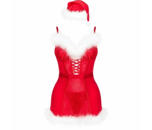 Livco Corsetti Agathe LC 90607 Festive Chemise Set with Hat L/XL