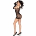 Leg Avenue 81679 Black Lace Mesh Mini Dress & Gloves One Size