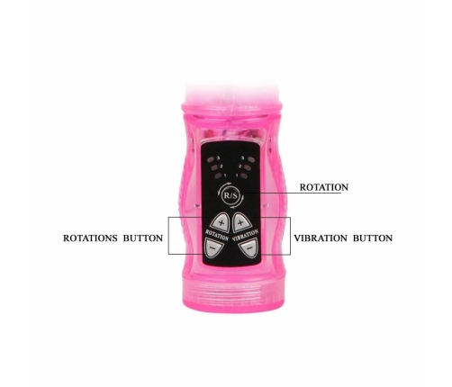 Baile Pink Rabbit Mini Rotator Superstimulator, 21.5 cm, Multispeed Gelatin Model
