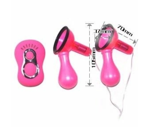 Baile WaveTech Twin Vibrating Nipple Stimulator Set, 6 Modes, Black