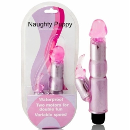 Baile Pink Adjustable Dual Motor Silicone Intimate Massager