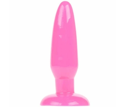 Baile Small Pink Plug 15 cm - Flexible Silicone Model with Suction Base