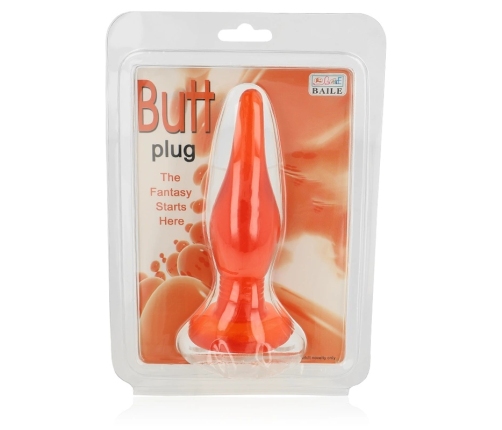 Baile Red Soft Touch Plug Intimate Trainer 14.2 cm with Suction Base