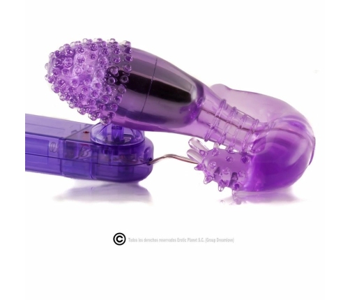 Baile Ripple Intimate Silicone Stimulator with Adjustable Vibration, Purple
